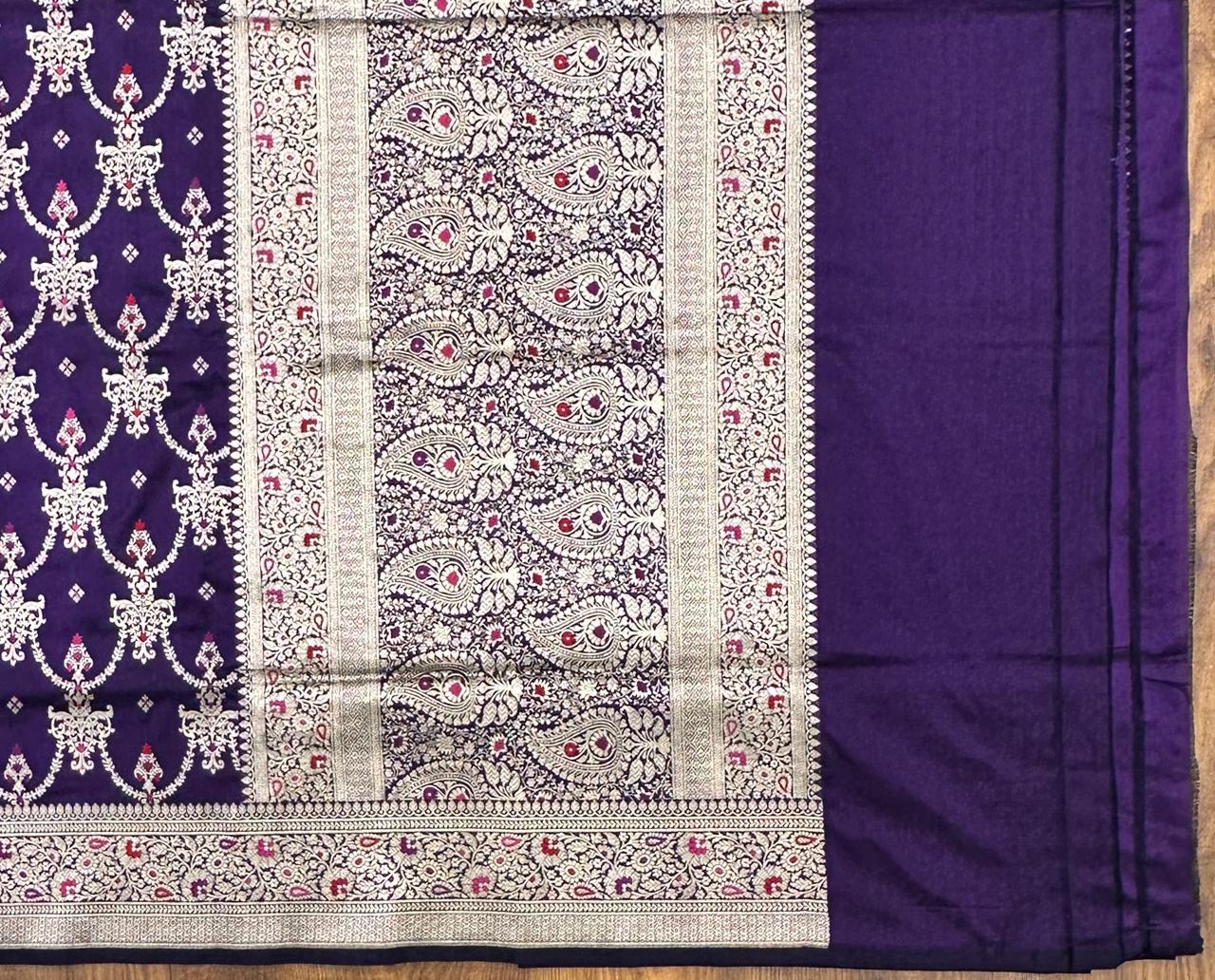 Meenakari Katan Silk Saree - Image 2