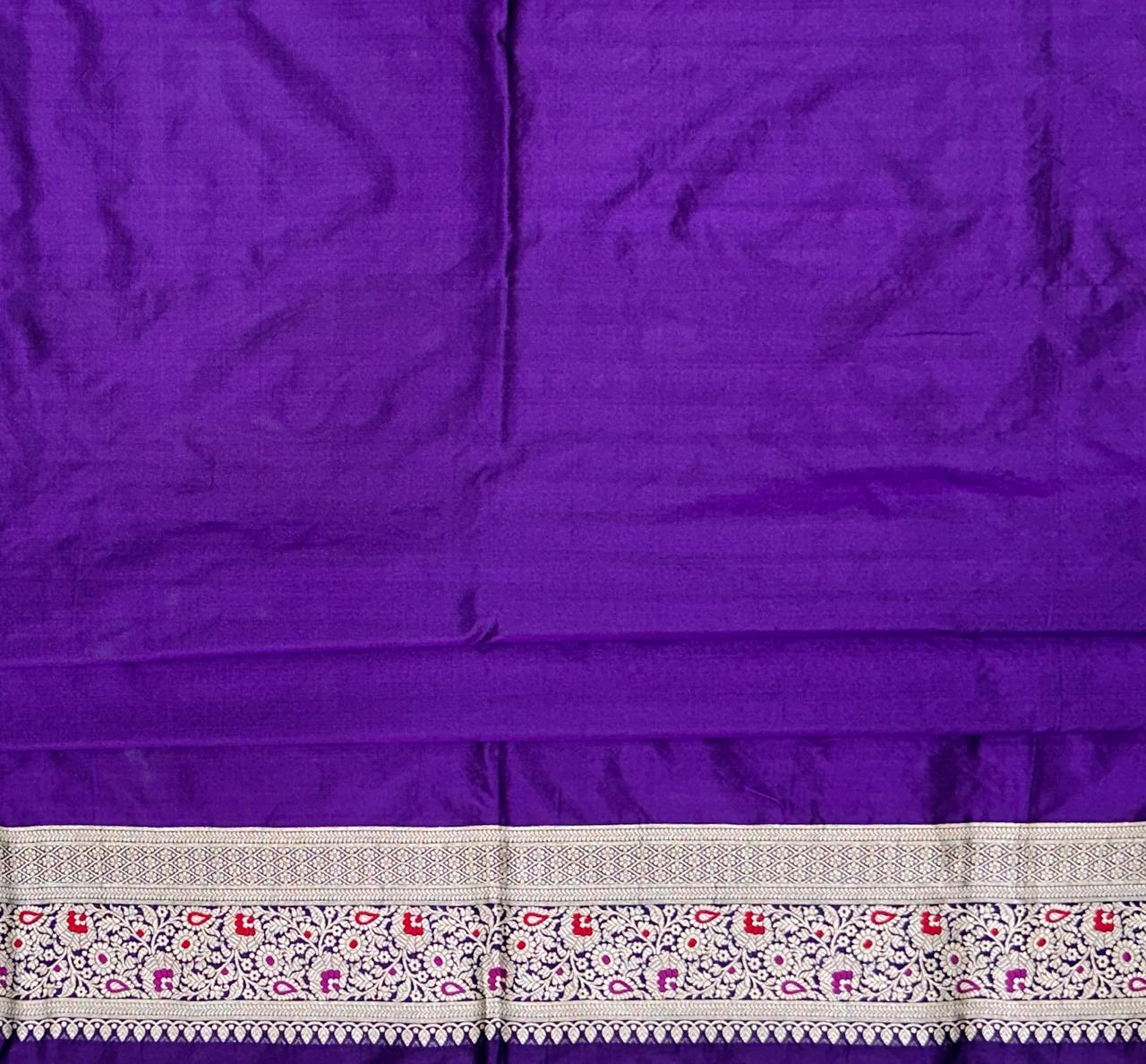 Meenakari Katan Silk Saree - Image 3